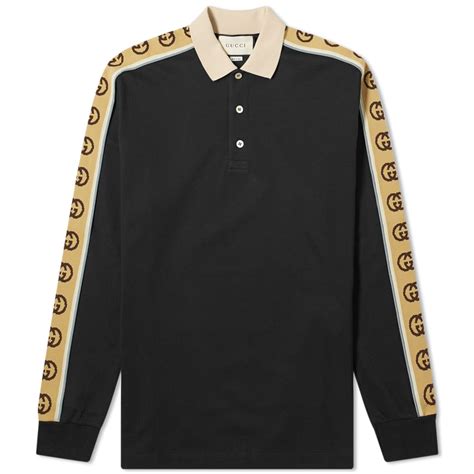 gucci gg black grey|gucci long sleeve logo shirt.